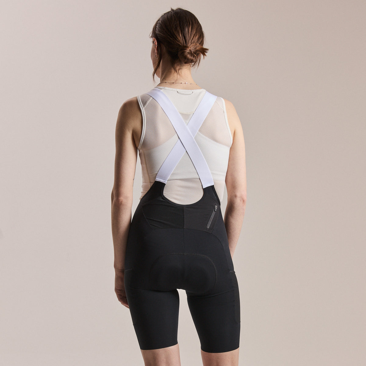 Women's Brevet Cargo Bib Shorts III - Black/White