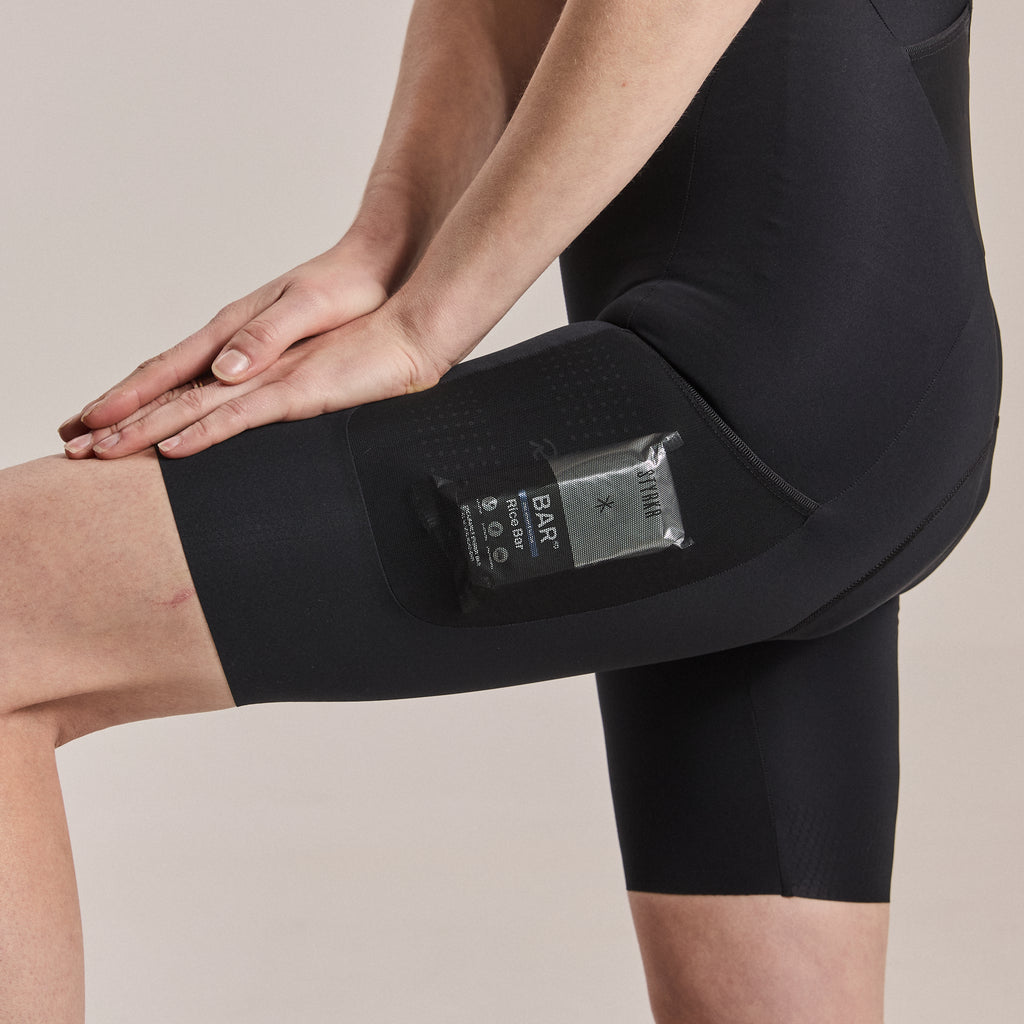 Women's Brevet Cargo Bib Shorts III - Black/White