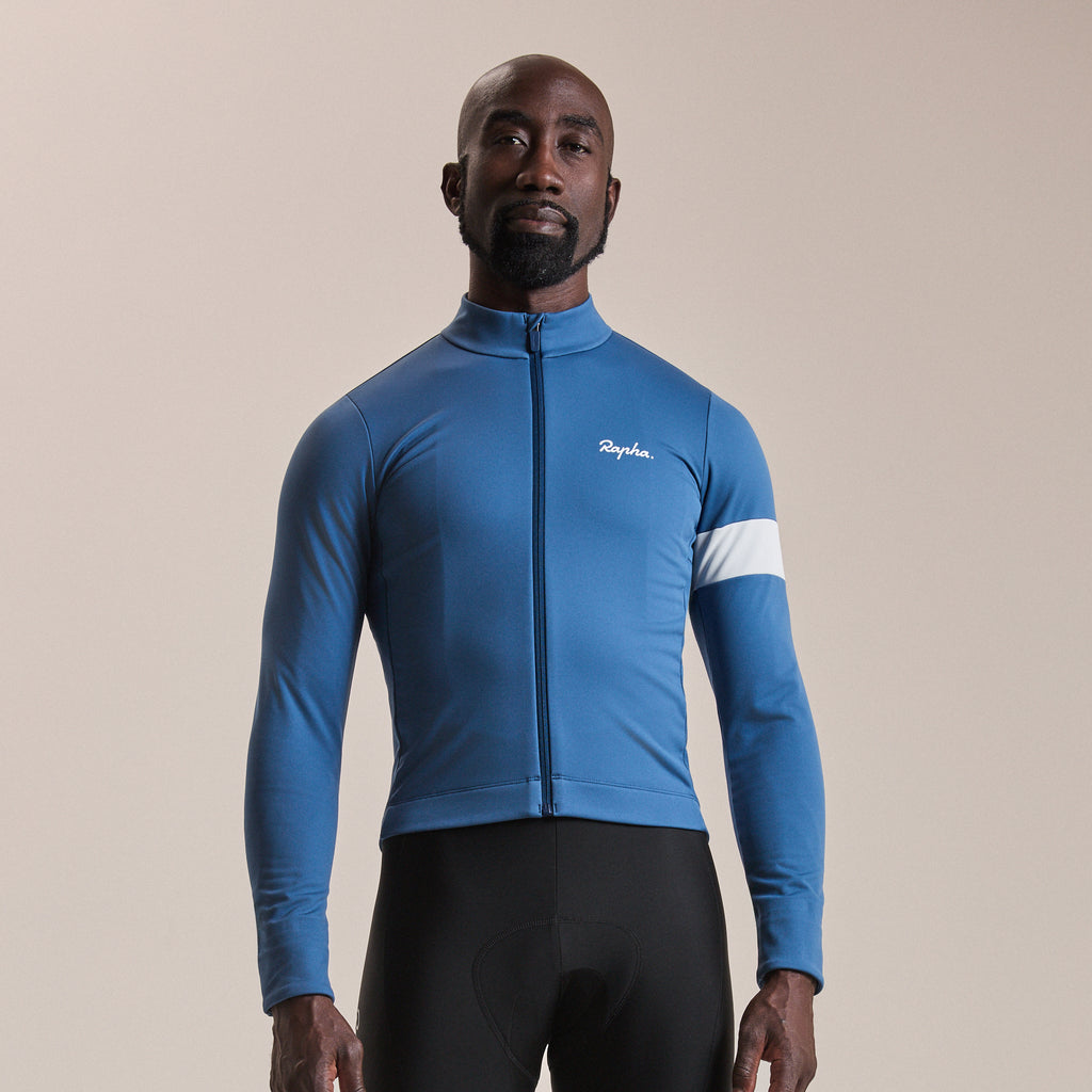 Men's Core Winter Jacket - Denim Blue/White