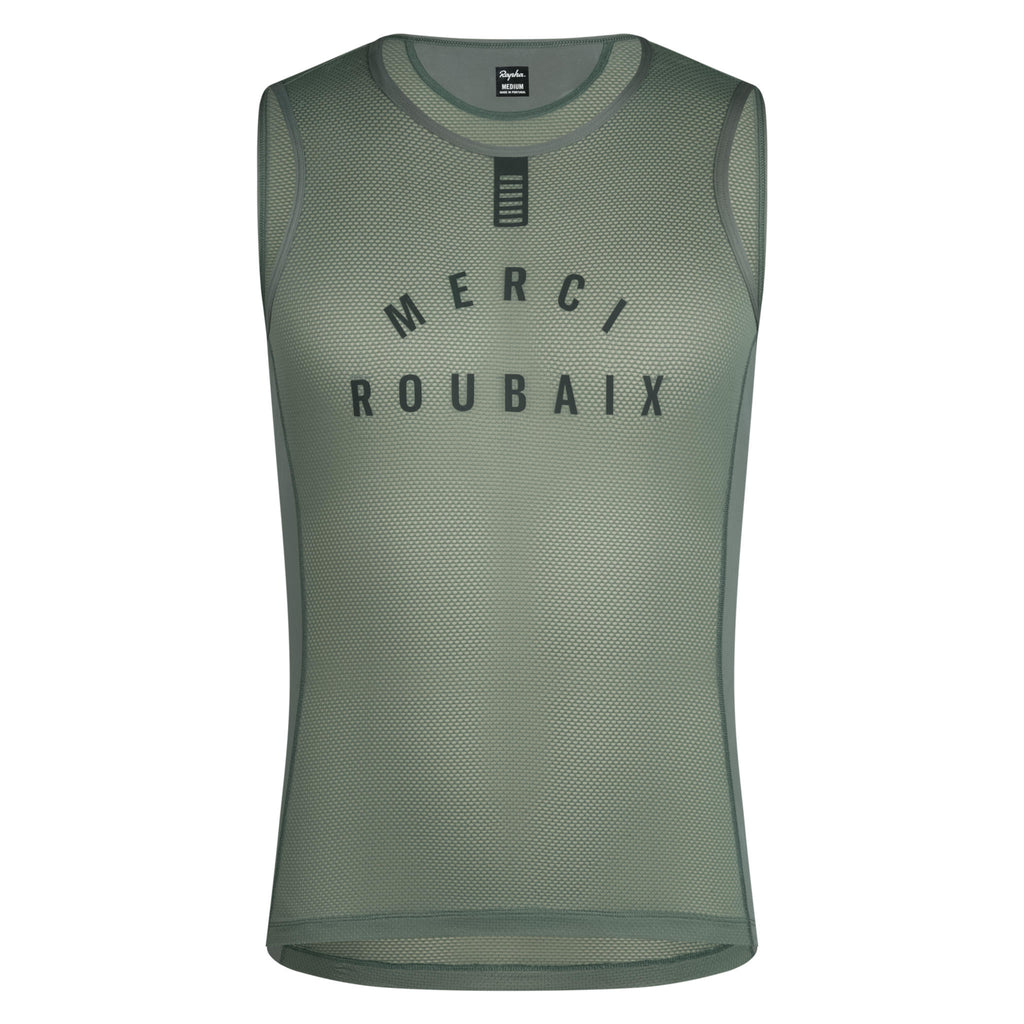 Men's Pro Team Sleeveless Race Base Layer - Laurel/Deep Forest