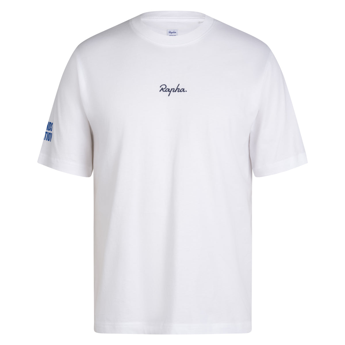 Kate Courtney Short Sleeve Cotton T-Shirt - White/Fossil Blue