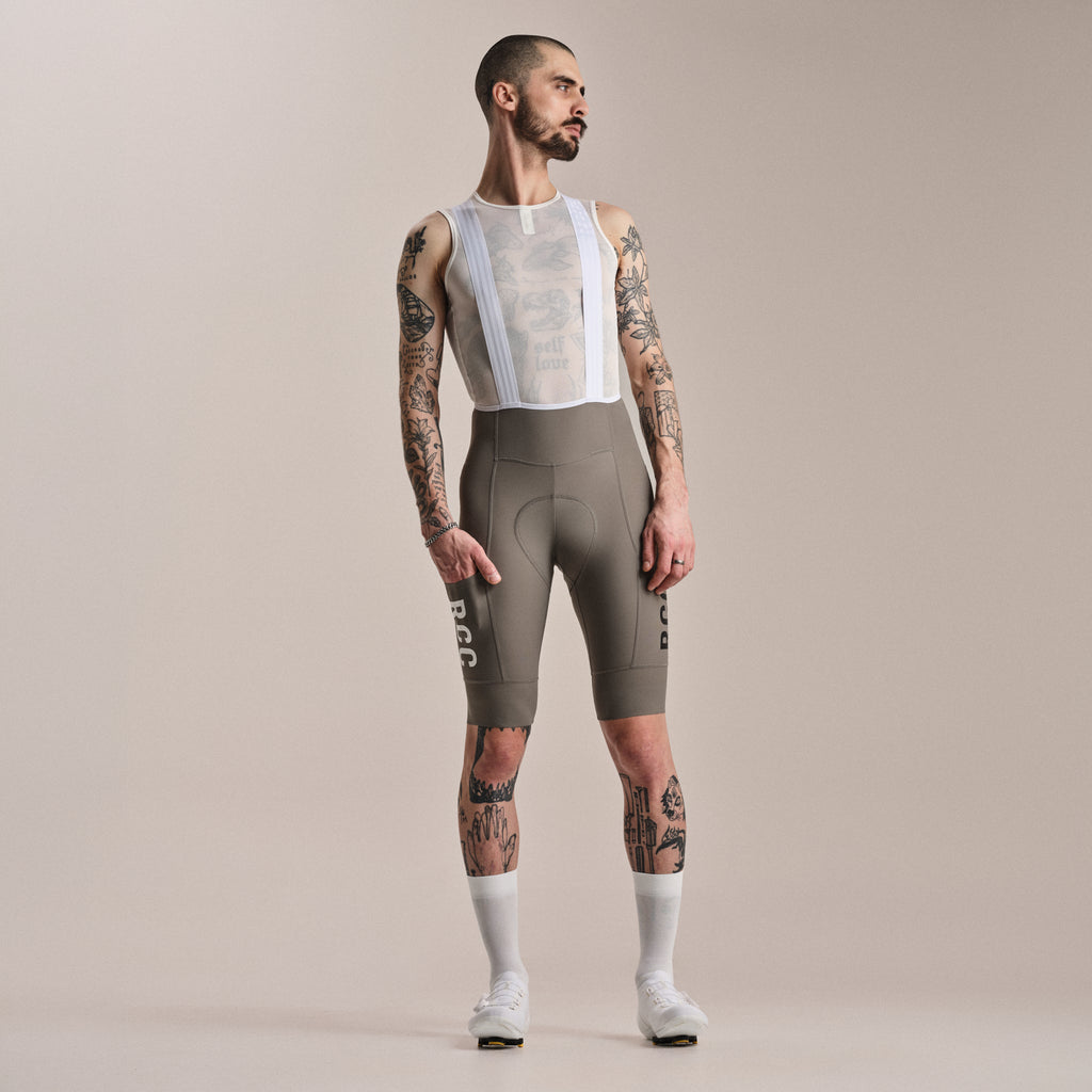 Men's RCC Pro Team Cargo Bib Shorts - Long - Smoke/White