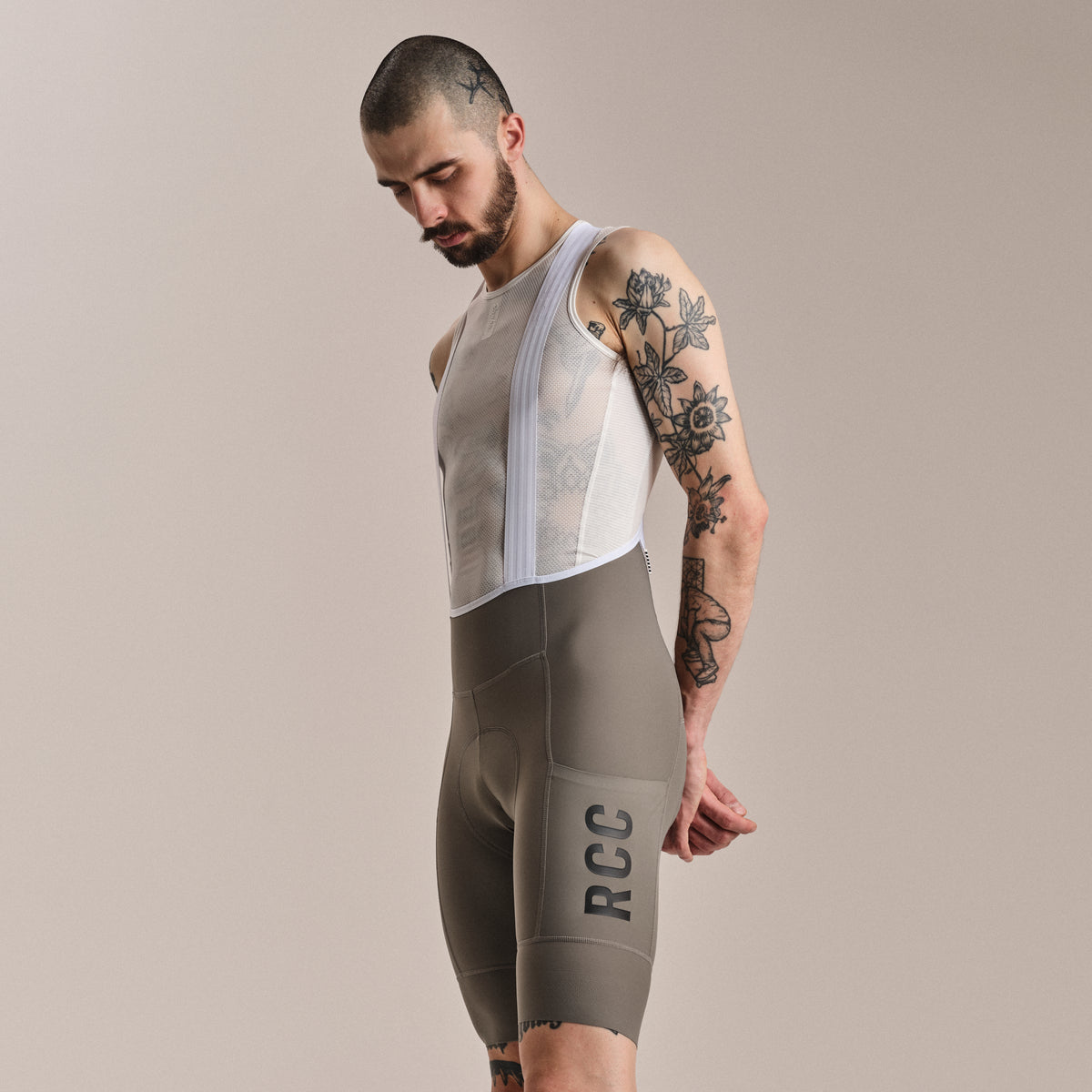 Men's RCC Pro Team Cargo Bib Shorts - Regular - Smoke/White