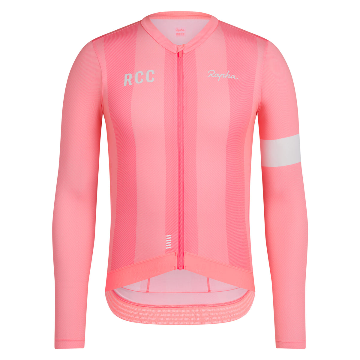Men's RCC Pro Team Long Sleeve Lightweight Jersey - Light Pink/High-Vis Pink
