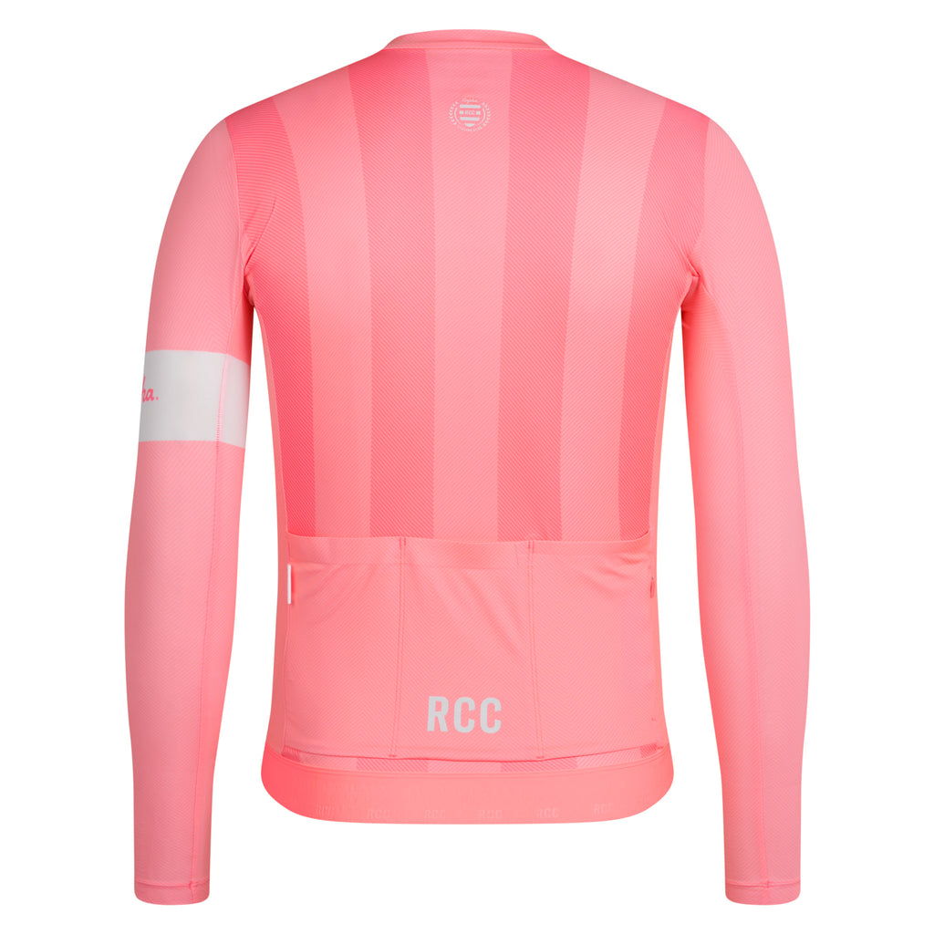 Men's RCC Pro Team Long Sleeve Lightweight Jersey - Light Pink/High-Vis Pink