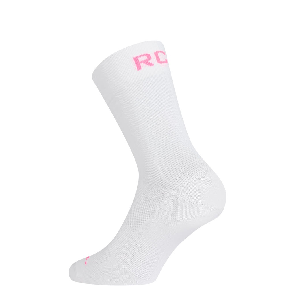 RCC Pro Team Socks - Regular - White/High-Vis Pink