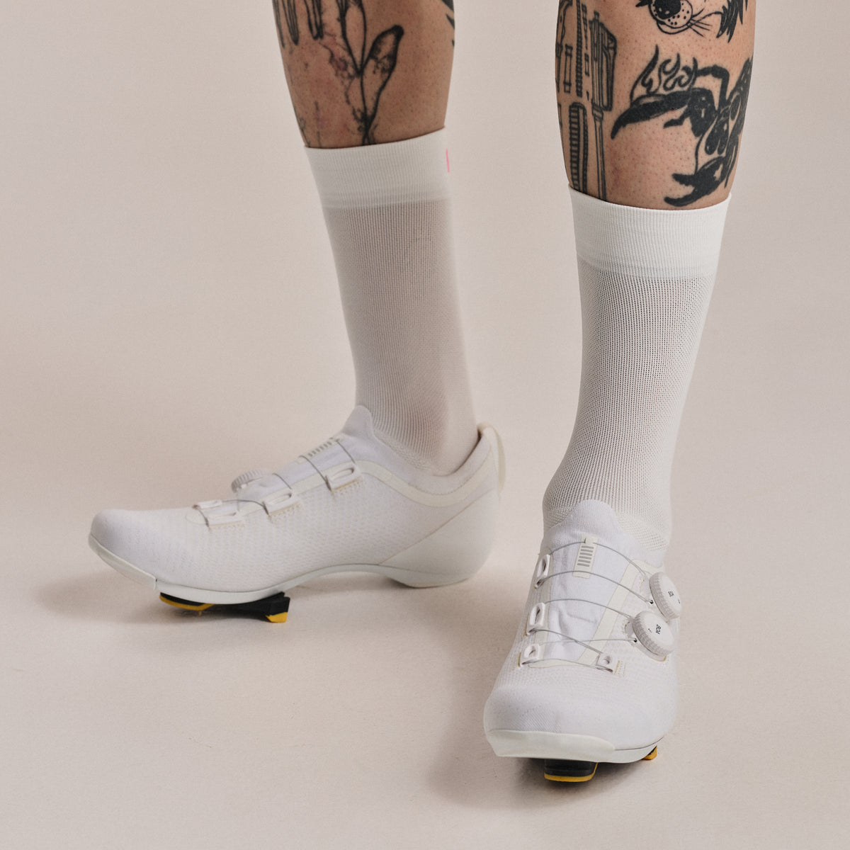 RCC Pro Team Socks - Regular - White/High-Vis Pink