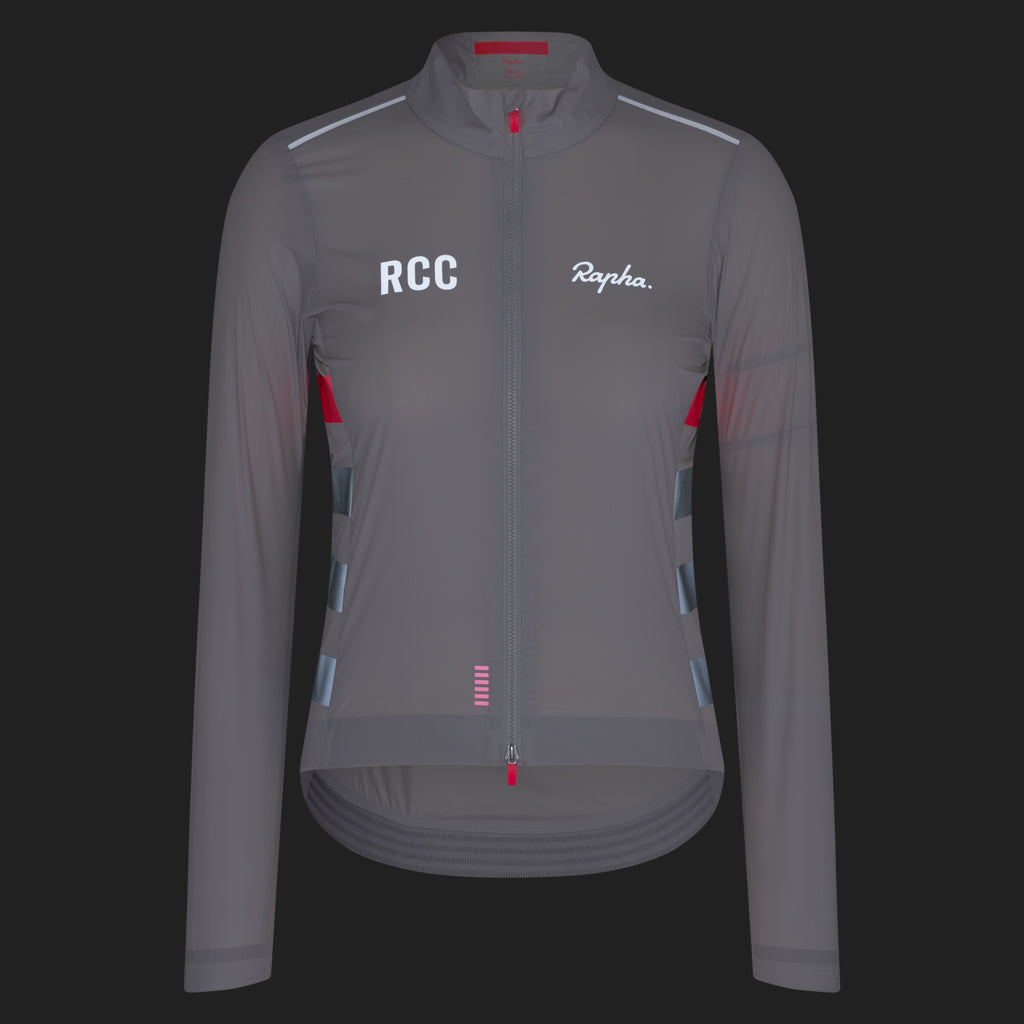 Women's RCC Pro Team Lightweight Wind Jacket - Grey/Smoke