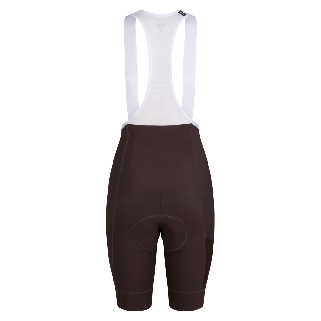 Women's Brevet Element Cargo Bib Shorts - Chocolate/White