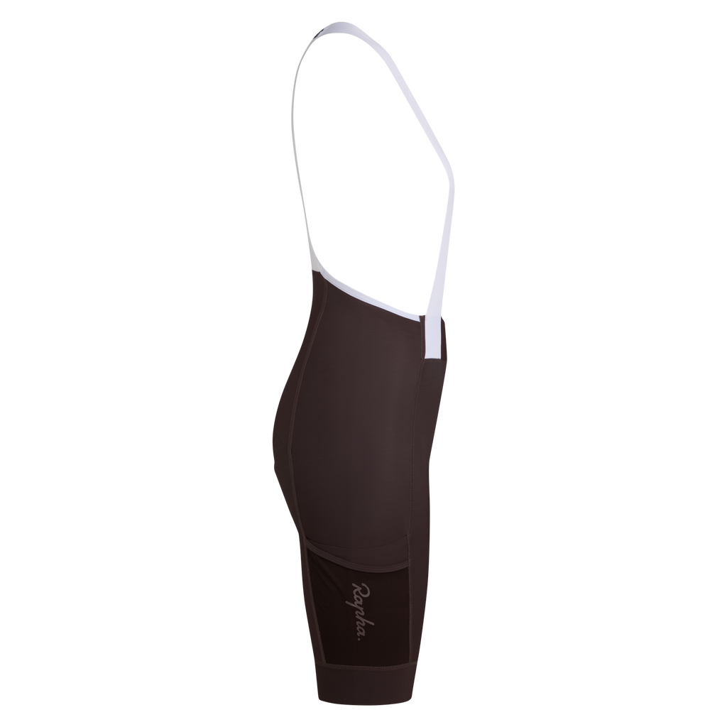 Women's Brevet Element Cargo Bib Shorts - Chocolate/White