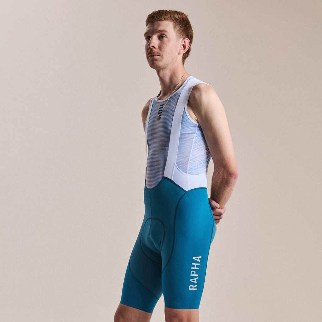 Men's Pro Team Bib Shorts - Reaction-diffusion - Slate Blue/White