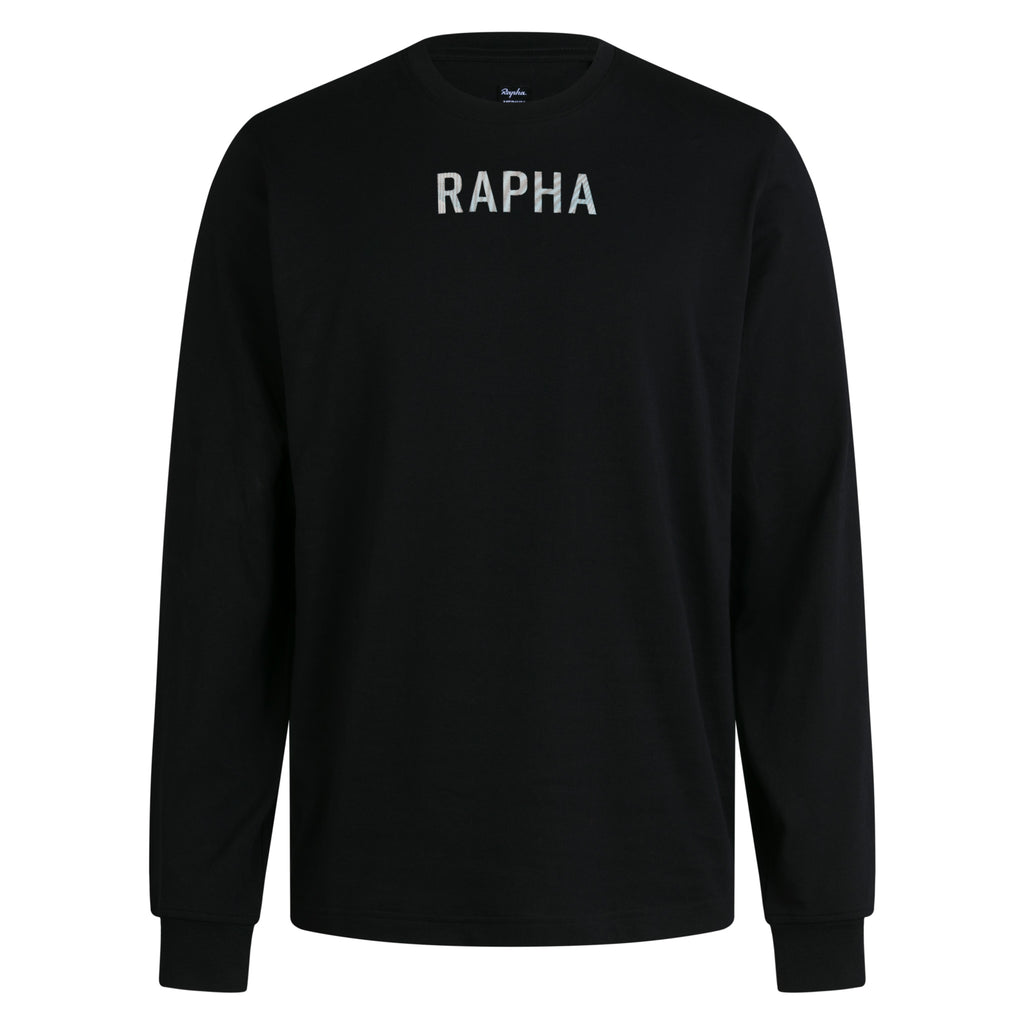 Long Sleeve T-Shirt - Reaction-diffusion - Black/Peach