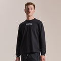 Long Sleeve T-Shirt - Reaction-diffusion - Black/Peach