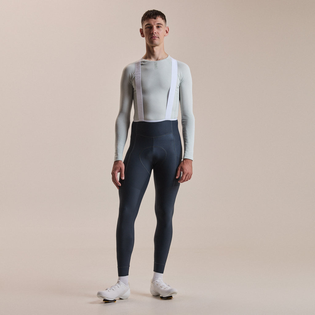 Men's Pro Team Lightweight Cargo Tights - Carbon/White