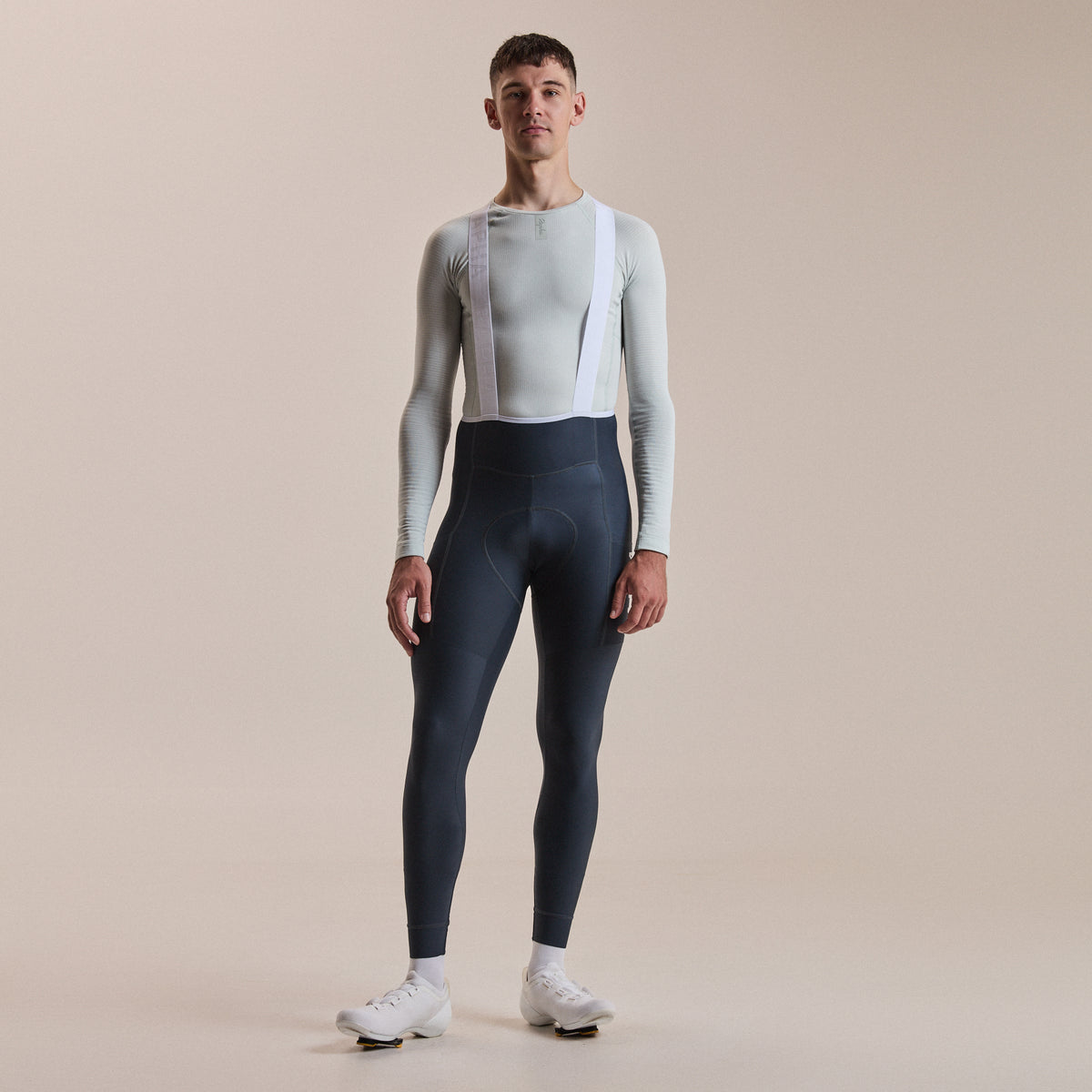 Men's Pro Team Lightweight Cargo Tights - Carbon/White