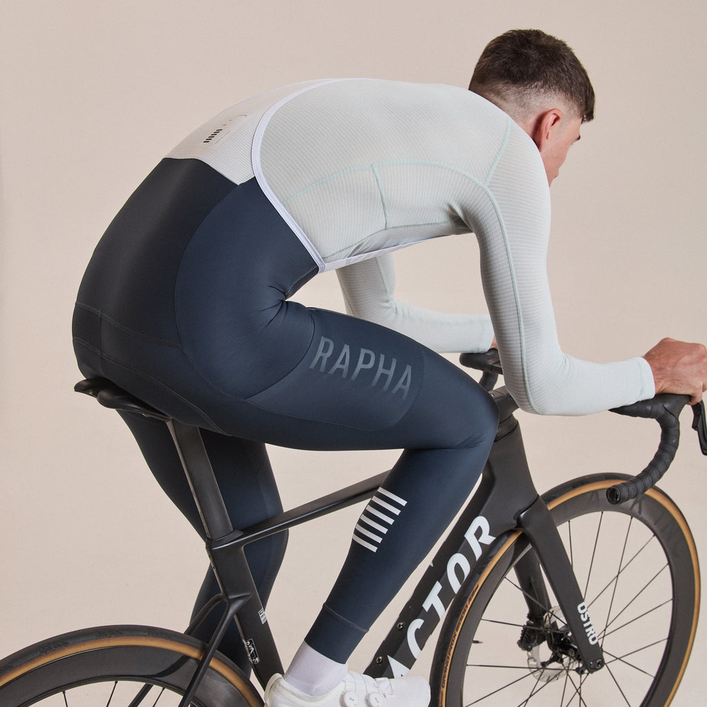 Men's Pro Team Lightweight Cargo Tights - Carbon/White