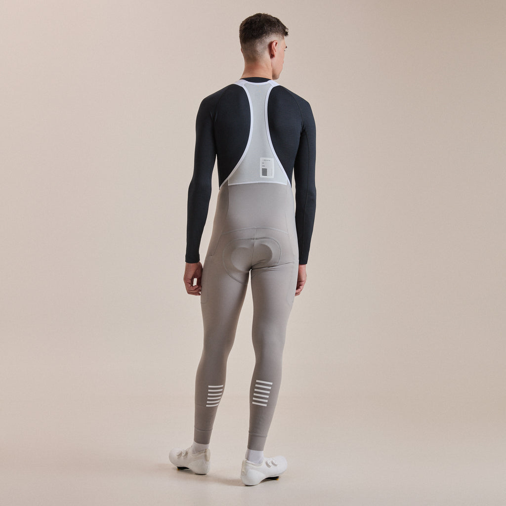 Men's Pro Team Lightweight Cargo Tights - Smoky Silver/White
