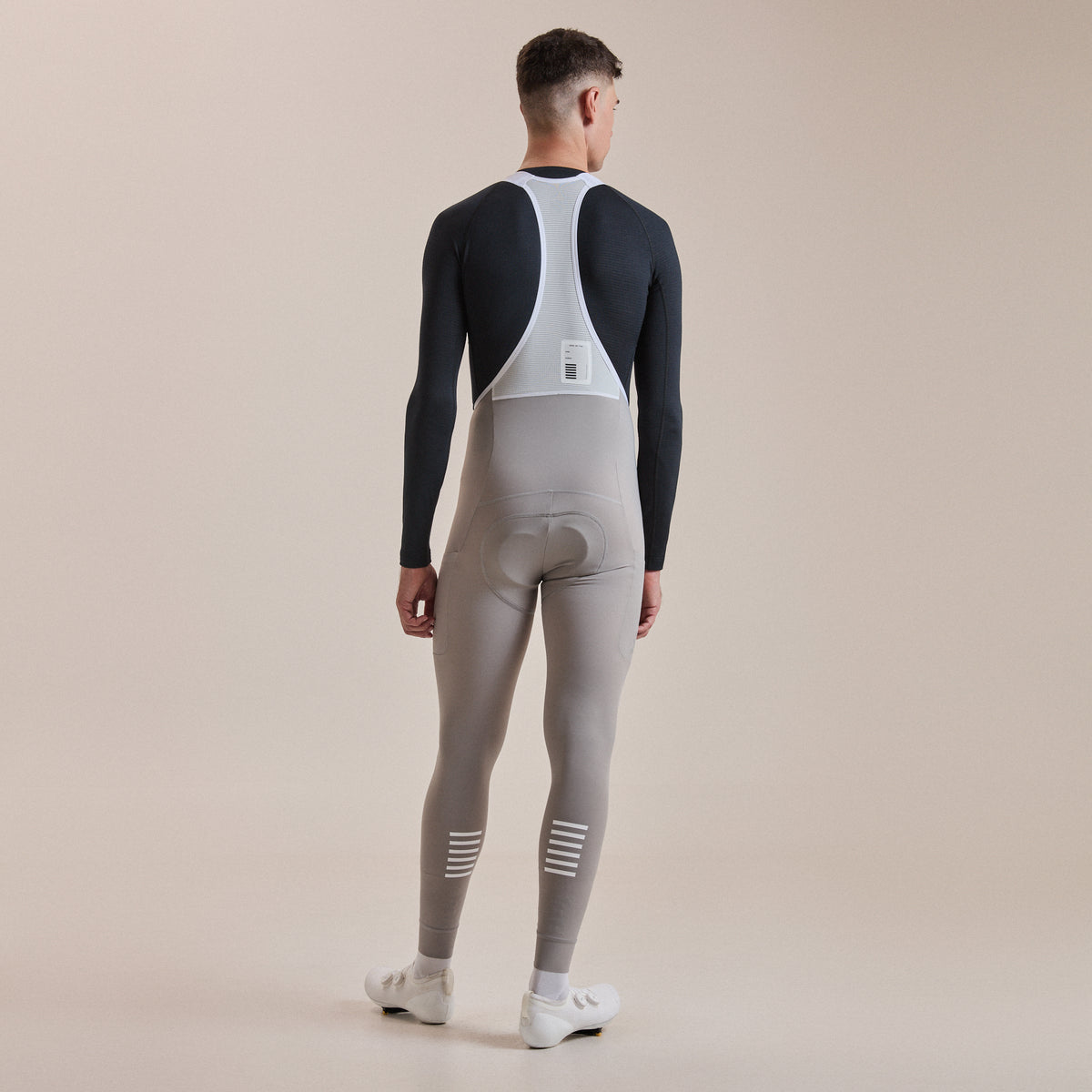 Men's Pro Team Lightweight Cargo Tights - Smoky Silver/White