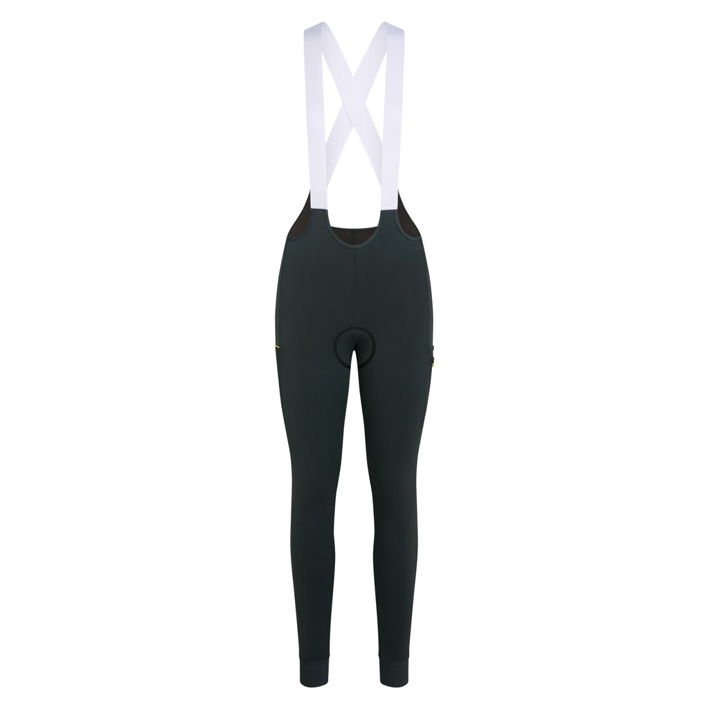 Women's Brevet Cargo Winter Tights - Dark Forest/Chartreuse