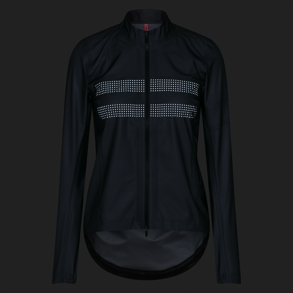 Women's Brevet Gore-Tex Rain Jacket - Black/Silver Reflective