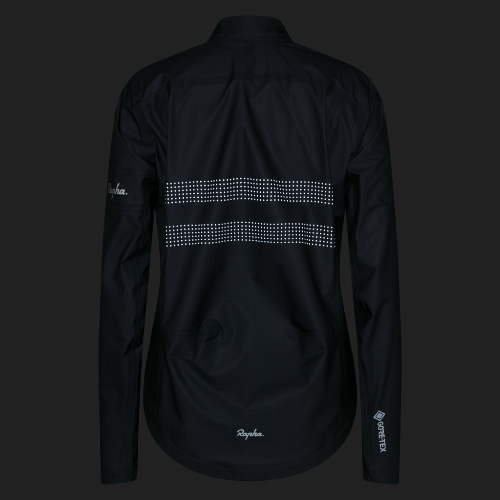 Women's Brevet Gore-Tex Rain Jacket - Black/Silver Reflective