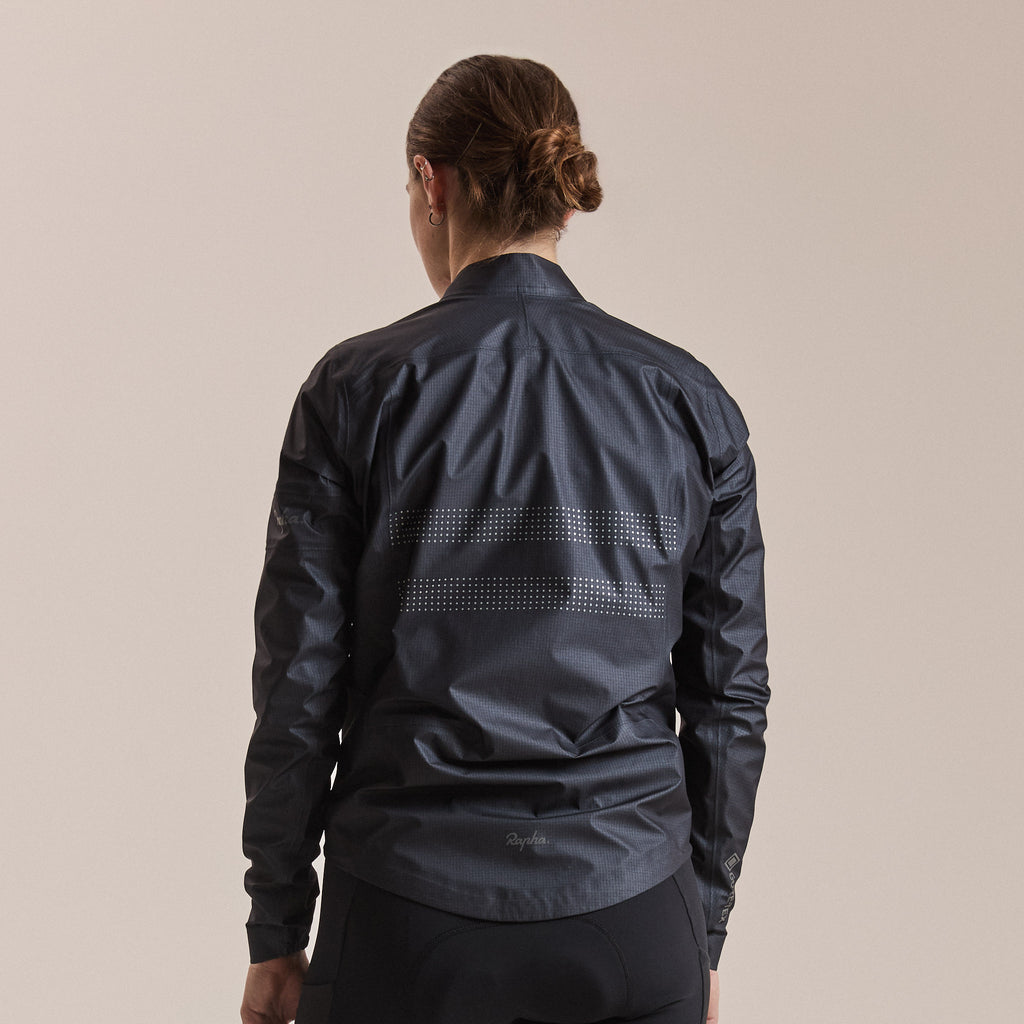 Women's Brevet Gore-Tex Rain Jacket - Black/Silver Reflective