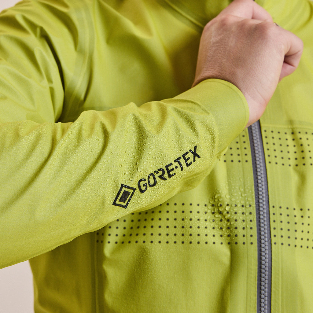 Women's Brevet Gore-Tex Rain Jacket - Chartreuse/Black