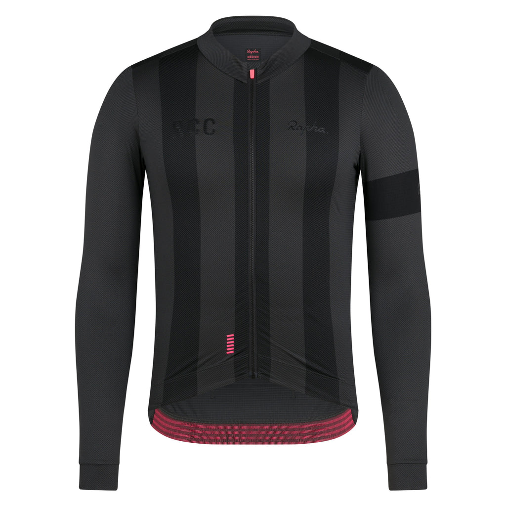 Men's RCC Pro Team Long Sleeve Midweight Jersey - Stealth Black/Black