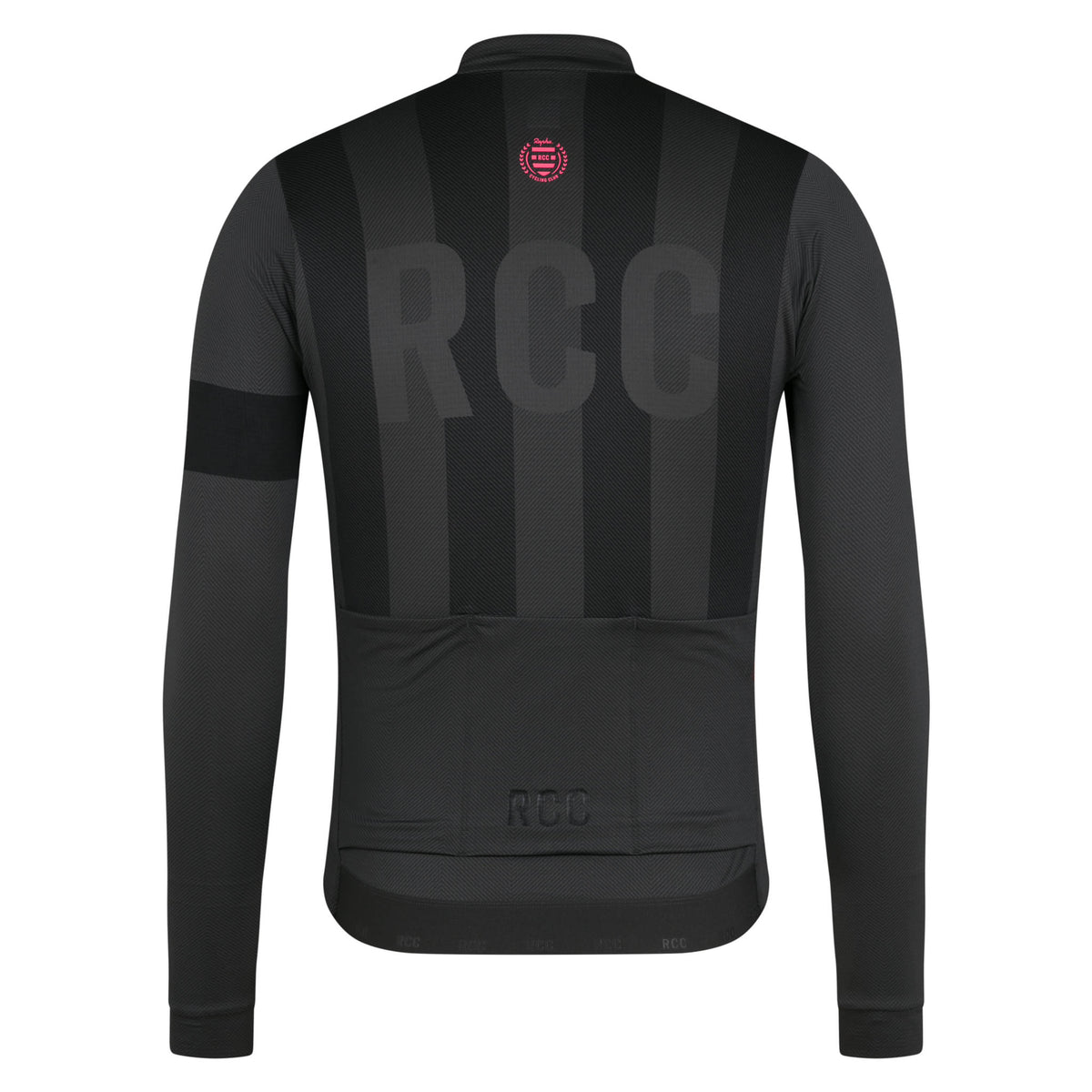 Men's RCC Pro Team Long Sleeve Midweight Jersey - Stealth Black/Black