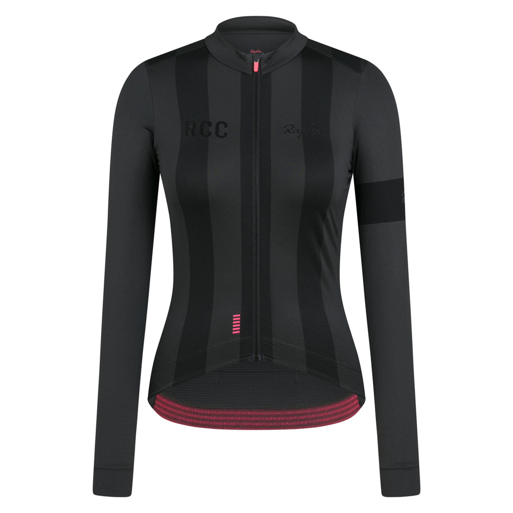 Women's RCC Pro Team Long Sleeve Midweight Jersey - Stealth Black/Black