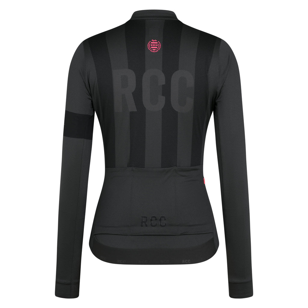 Women's RCC Pro Team Long Sleeve Midweight Jersey - Stealth Black/Black