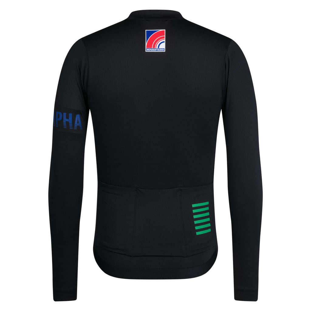 Men's Pro Team LS Midweight Jersey - Novantasei - Black/Blue