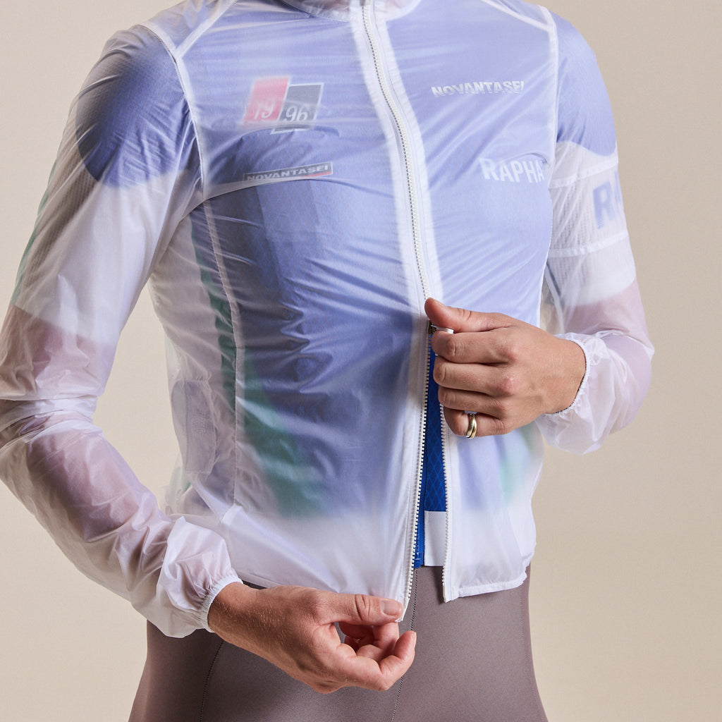 Women's Pro Team Wind Jacket - Novantasei - Transparent/White