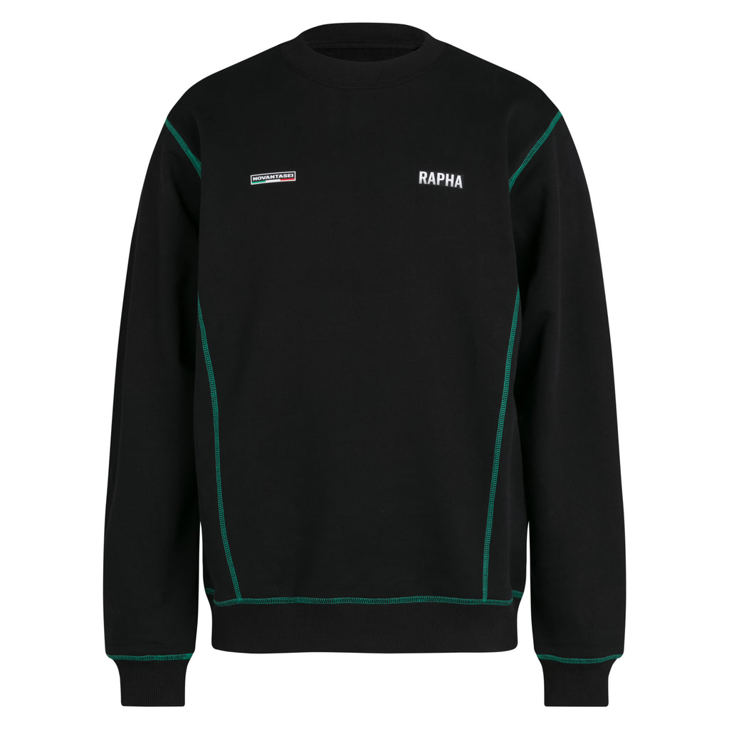Cotton Sweatshirt - Novantasei - Black/Fresh Green