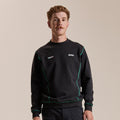 Cotton Sweatshirt - Novantasei - Black/Fresh Green