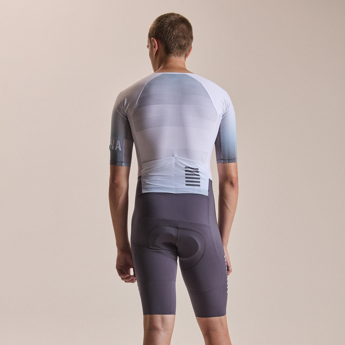 Men's Pro Team Summer Roadsuit - Lightspeed - White/Iron Grey