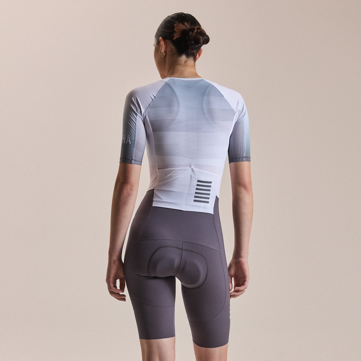 Women's Pro Team Summer Roadsuit - Lightspeed - White/Iron Grey