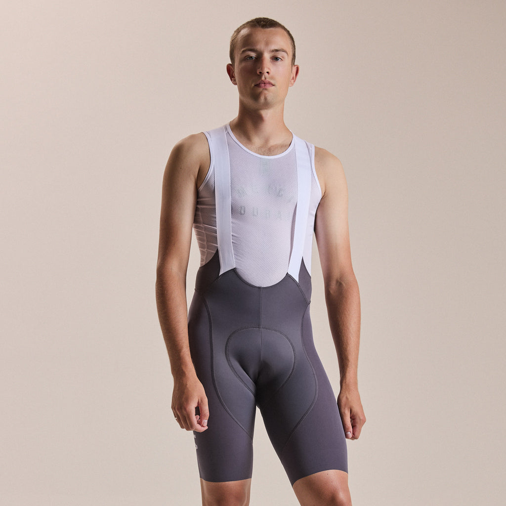 Men's Pro Team Bib Shorts III - Lightspeed - Iron Grey/White