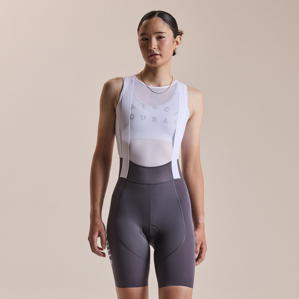 Women's Pro Team Bib Shorts III - Lightspeed - Iron Grey/White