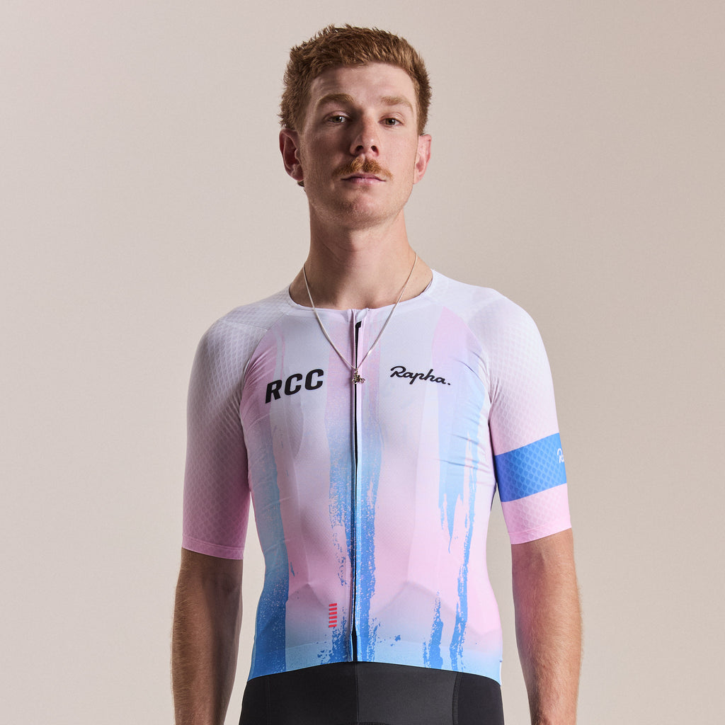Men's Pro Team Aero Jersey - RCC Switch Out - Sweet Pink/Shelter Blue