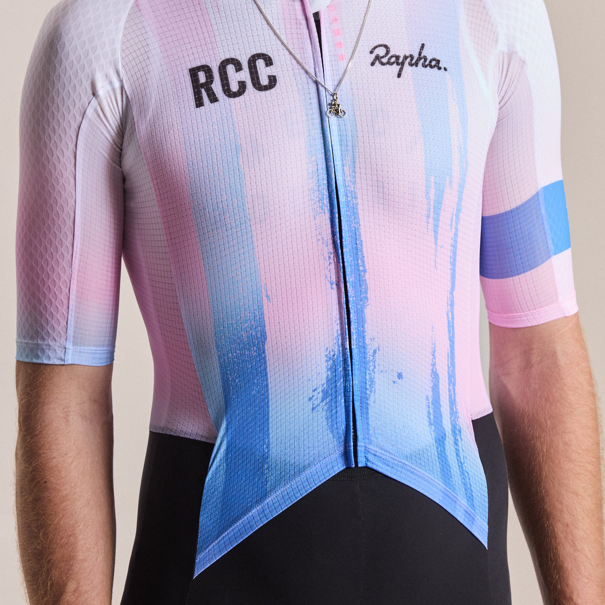 Men's Pro Team Summer Roadsuit - RCC Switch Out - Black/Smooth Pink