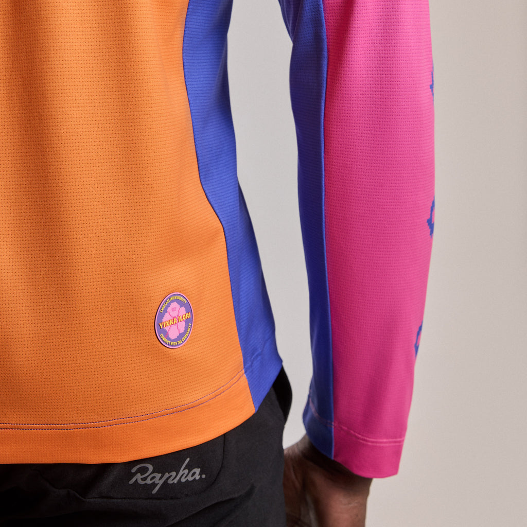 RCC + Yinka Ilori Men's Long Sleeve Tech Tee - Multicolour