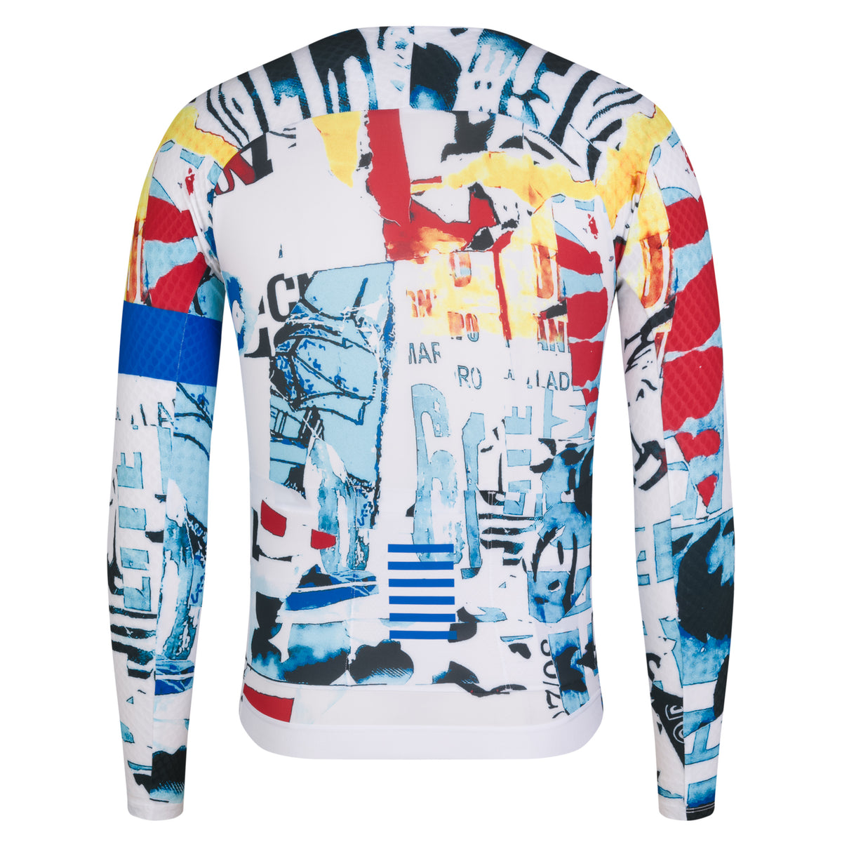 Rapha + David Carson Men's Pro Team LS Aero Jersey - White/Cobalt