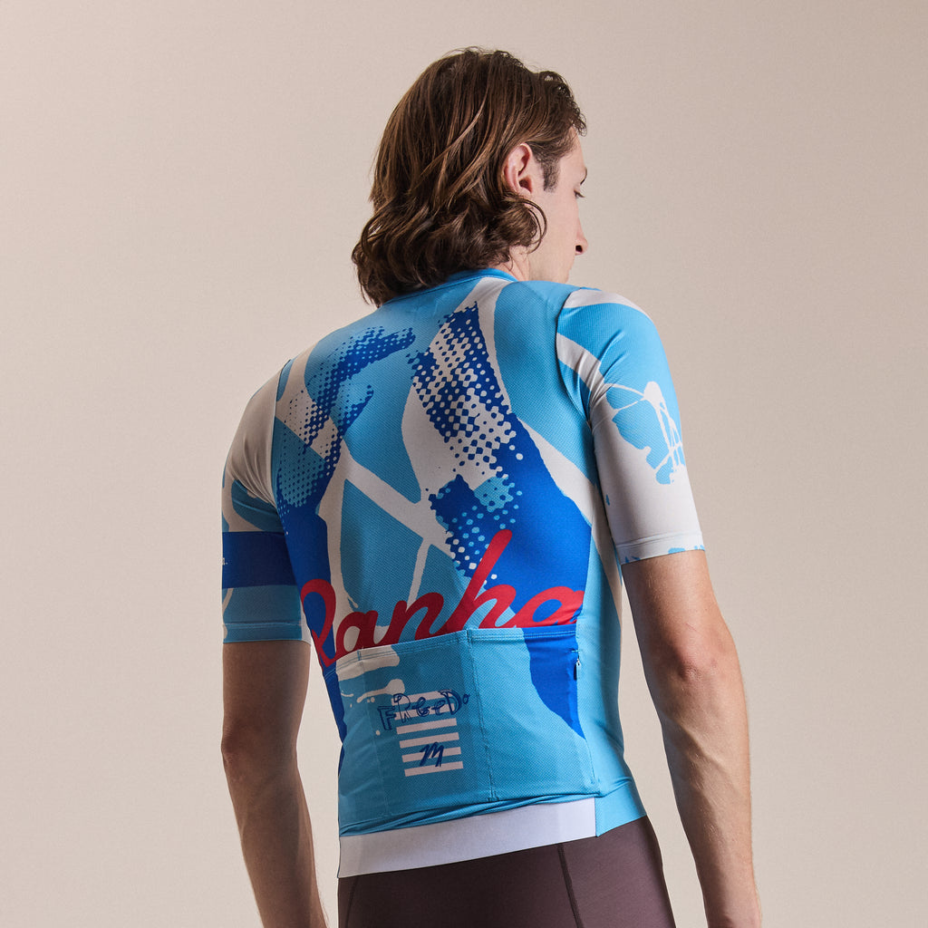 Rapha + David Carson Men's Pro Team Rouleur Jersey - Cornflower/Cobalt