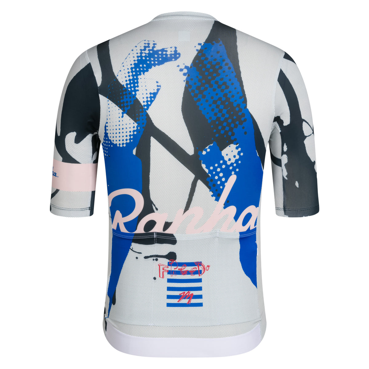 Rapha + David Carson Men's Pro Team Rouleur Jersey - Pale Grey/Black