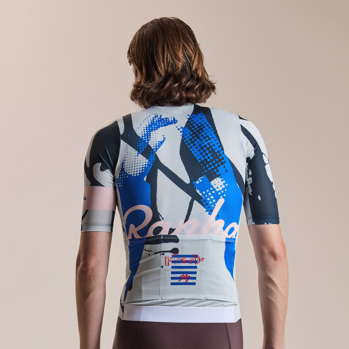 Rapha + David Carson Men's Pro Team Rouleur Jersey - Pale Grey/Black