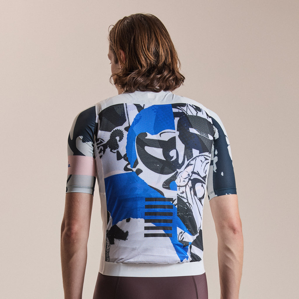 Rapha + David Carson Men's Pro Team Gilet - White/Cobalt