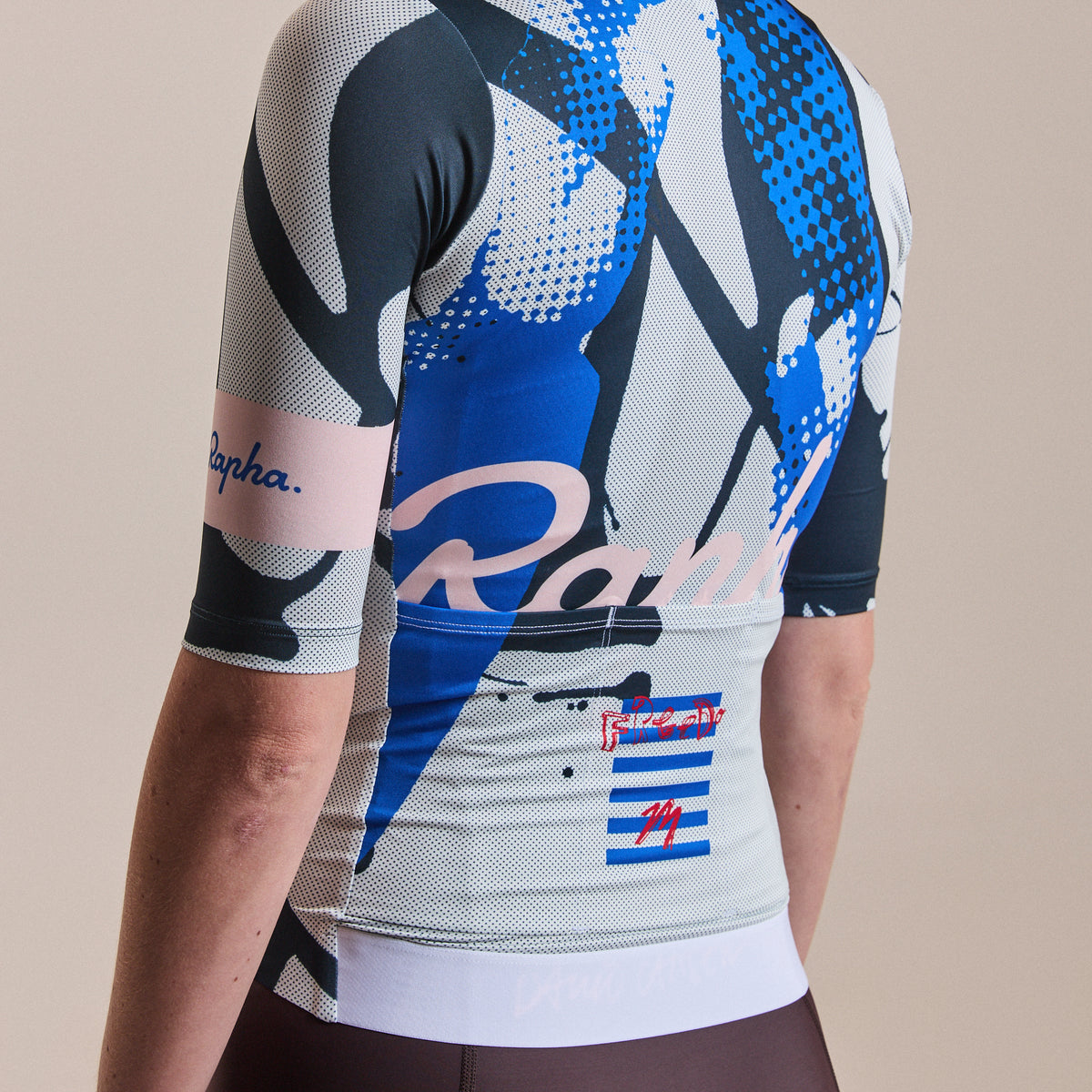 Rapha + David Carson Women's PT Rouleur Jersey - Pale Grey/Black