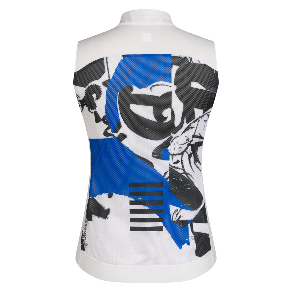 Rapha + David Carson Women's Pro Team Gilet - White/Cobalt