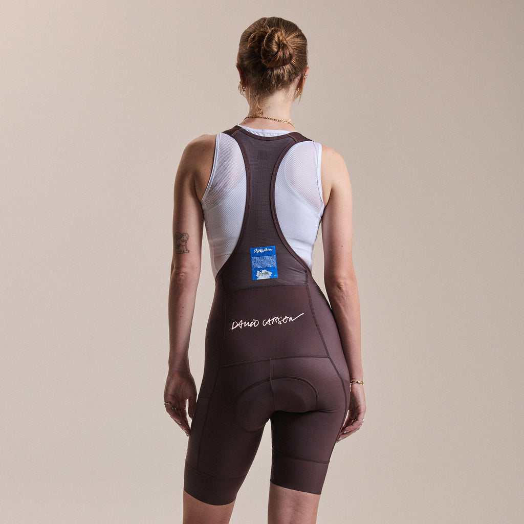 Rapha + David Carson Women's Pro Team Cargo Bib Shorts - Chocolate/Cobalt